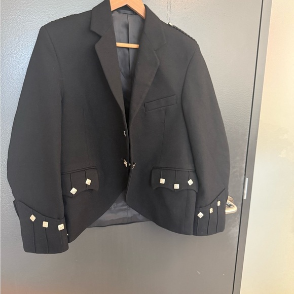 St. Kilda size 40 (10) rare wool Blazer with substantial silver accents. EVC - Picture 4 of 17